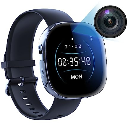 MNTHSSY Reloj de cámara oculta de 32 GB de 1080p con reproducción, cámara oculta HD1080P con visualización de hora, cámara de niñera, mini cámara
