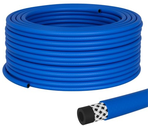Lumonic 100m Druckluftschlauch I 6mm I flexibel, abriebfest und gewebeverstärkt I Druckluft & Bewässerung I Wasserschlauch I PVC Schlauch bis 20 bar