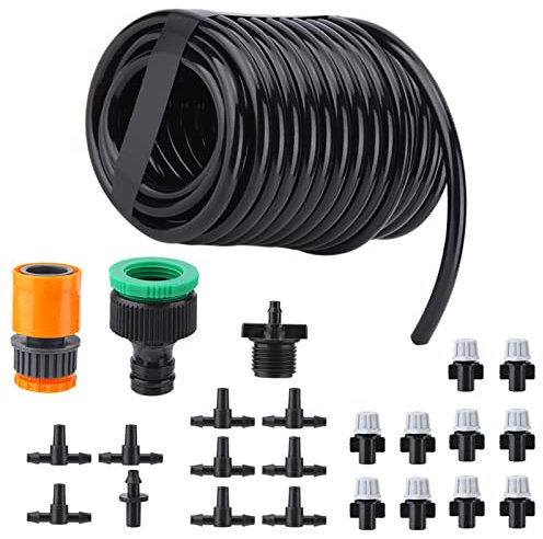 Ensemble de Minuterie d'eau d'Irrigation par Aspersion de Pelouse de 10 M - Tuyau d'eau Flexible avec Watereror Wateringarden, Arroseur Automatique de Pelouse Systemarden