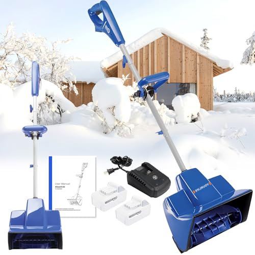 Fresa Spazzaneve a Batteria SS11-XR 28/17.8CM, Pala da Neve Elettrica Senza Fili , Ioni di Litio, 24 V, Larghezza di Lavoro 28 cm, Altezza Neve Max. 17.8 cm (Batterie et Chargeur Inclus),2 Battery