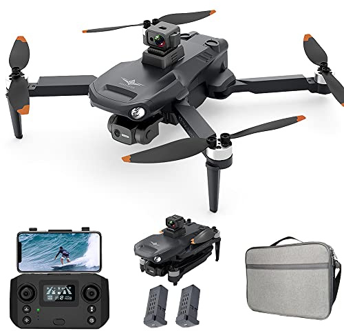 X-Verse KF106 MAX Drohne mit Kameras 4K HD EIS, 3 Achsen Gimbal, 360° Hindernis Vermeidung, Professionelle GPS Faltbarer Quadcopter mit Bürstenlosem Motor, 22 Minuten Flugzeit, 2 Batterien