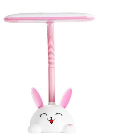 lamp Desk Lamp Cute Rabbit Shaped Desk Lamp, Eye Protection LED Desk Lamp with Pen Holder, Dimmable Reading Study Light with 3 Lighting Modes, Button Table Light(Pink) lamp