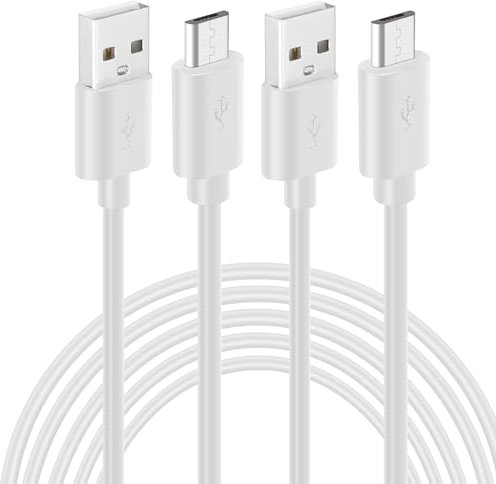 PATIKIL 42.6Ft USB to Micro USB Power Cable, 2 Pack 3A Fast Charger Long Charging Cord for Security Cameras, Phone, Video Records, Electronic Equipment, White