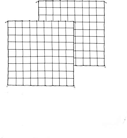Paquete de 2 redes de malla de jardín resistentes para plantas trepadoras hidropónicas de interior, red elástica flexible con ganchos, rejilla superior para enredaderas, verduras y flores, 90 x 90 cm