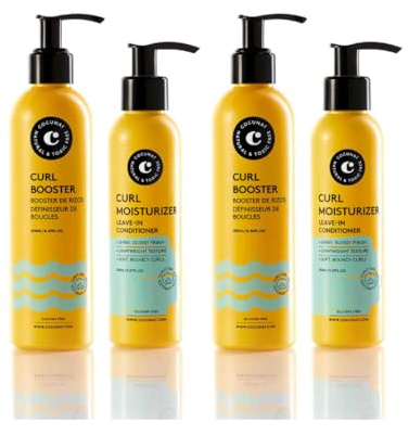 COCUNAT Pack 2 Método Curly Leave-in + Curl Booster 250+150ml | Rizos en 2 pasos: Leave-in hidratante + Gel definidor anti frizz sin siliconas ni sulfatos.