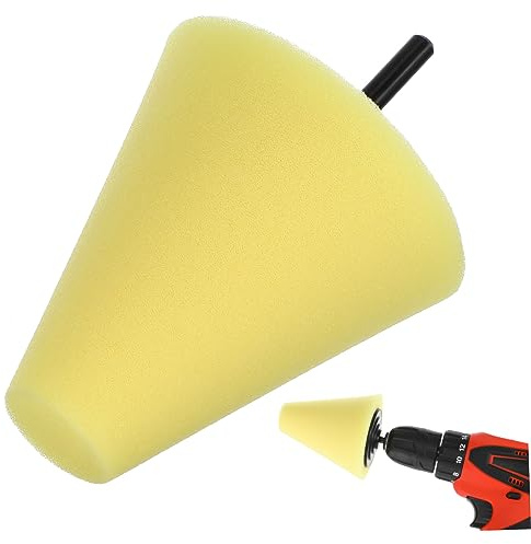 ZUNOXAZ Tampone in Spugna Di Cono Per Lucidatura Auto Strumento Per Ceratura Lucidatura e Sigillatura Vernice Adatto Per Dettagli Auto e Punti Difficili Da Raggiungere