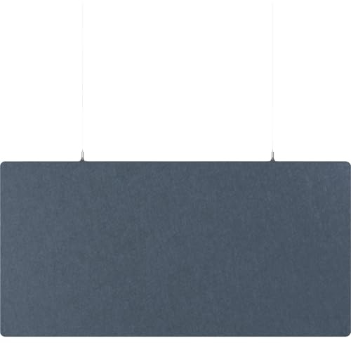 EUROKRAFT | Panneau Acoustique Suspendu en Feutre Pet | h x l 600 x 1200 mm | Forme rectangulaire | Bleu