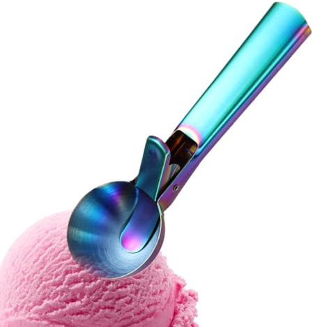dzqad Cucchiaio da ghiaccio – Scoop a per anguria in acciaio inossidabile, cucchiaio per panini ghiacciati, per dessert, buffet per feste, cucina, casa, pasta, frutta, popcorn anguria biscotto