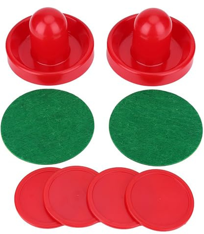 HERCHR Mini Air Hockey Pucks and Paddles Air Hockey Pushers Pucks Going Going Gandles Pagdles Rouge Remplacement des Accessoires pour Les Tables de Jeu (76 mm)
