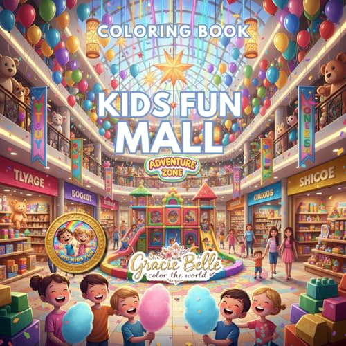 Kids Fun Mall - Coloring Book: Joyful Coloring Adventures Full of Play, Fun, and Shopping