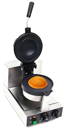 SIEEOUR Electric Burger Sealer Machine & Commercial Hamburger Press, Ufo Burger Maker With Adjustable Temperature, Non-Stick Panini Press Waffle Machine For Kitchen & Restaurant,Bakery(Single head)