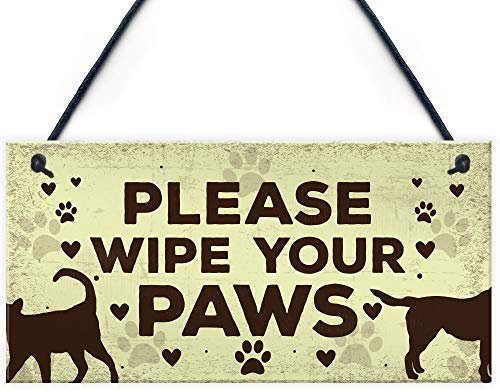 Red Ocean Animals Welcome Sign Hanging Plaque Dog Signs For Home Funny Cat Door Wall Sign