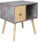 WOLTU Bedside Table with 1 Drawer and 1 Open Compartment Side Table Nightstand Bedroom Bedside Unit Cabinet Grey 48x40x50cm TSR72gr