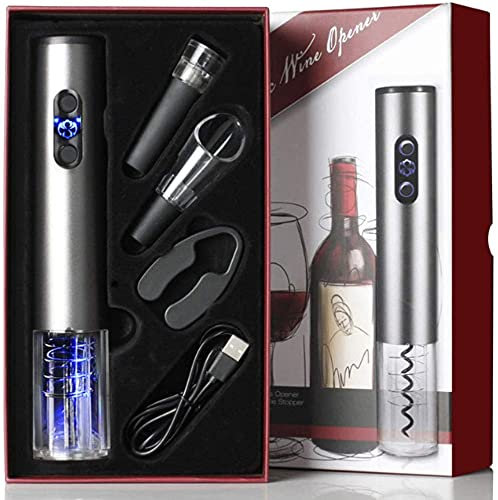 Ertisa Cavatappi, 6 in 1 Apribottiglie a Leva, Set di Accessori da Vino con Taglia Capsule,Salvagoccia, Strumento Taglia-Foglio, versatore, Collare per Vino, Apribottiglie Sommelier