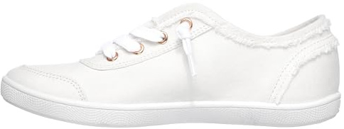 Skechers Women's Bobs B Cute Sneaker – Memory Foam, Flexible Outsole, Lightweight Vegan Shoes, White, 6.5 Wide