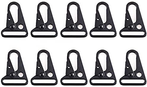 CENPEK 10 Pack 1 Inch Enlarged Mouth Clip Sling Clasp Olecranon Hook for Keychain Snap Hooks Outdoor Bag