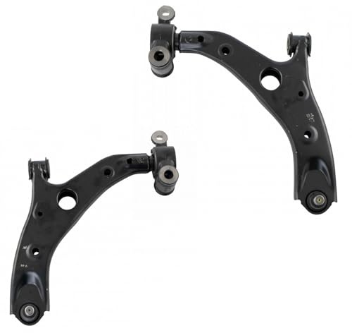 TRQ Front Lower Driver and Passenger Side Control Arm and Ball Joint Set 2 Piece Compatible with 2014-2018 Mazda 3 2014-2018 3 Sport