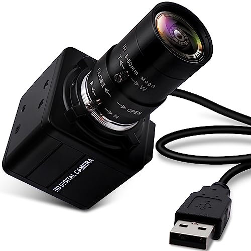 Svpro Caméra USB 1080P 60fps Haute Vitesse - 720P 120fps/360P 260fps - Objectif Manuel 5-50 mm, Zoom Optique 10X - UVC PC Ordinateur Conférence Golf