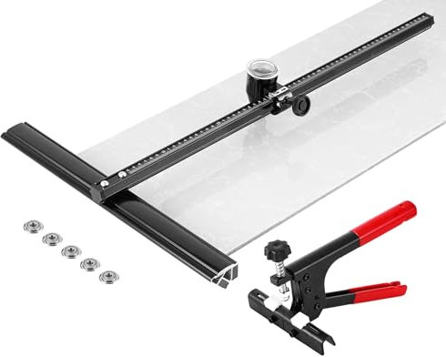 MXBAOHENG Tagliapiastrelle manuale da 600mm Tagliapiastrelle Portatile a Mano Tagliapiastrelle per piastrelle in ceramica con 1 pinza e 5 lame da taglio con porcellana, vetro, specchi, piastrelle