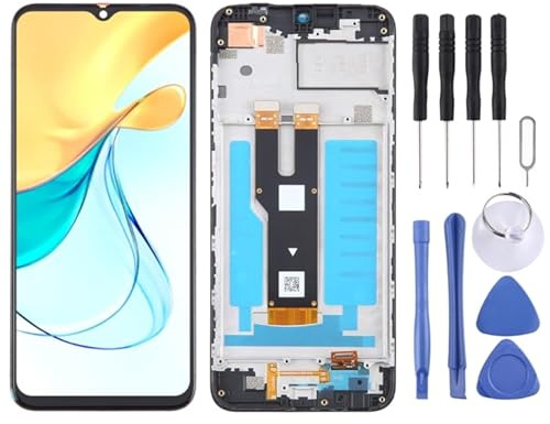 Mobiltelefone Ersatzzubehör Fr ZTE Axon 50 Lite 8050 LCD -Bildschirm -Digitalisierer Vollbaugruppe mit Rahmen (schwarz) Reparaturteil