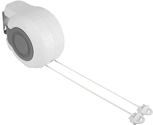 Haosie Corde à Linge Retractable Extérieur 13m avec 2 Fils pour Mural, pour Salle de Bain Balcon Jardin (2 x 13 M)
