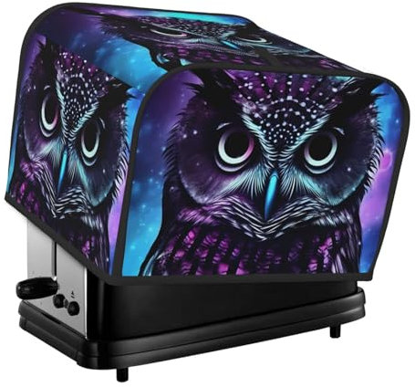 Toaster-Abdeckung für 4 Scheiben, für kleine Geräte, mit Taschen, Toaster-Staubschutz mit Griff oben, waschbar, Universal-Brotbackmaschinen-Abdeckung für die Küche