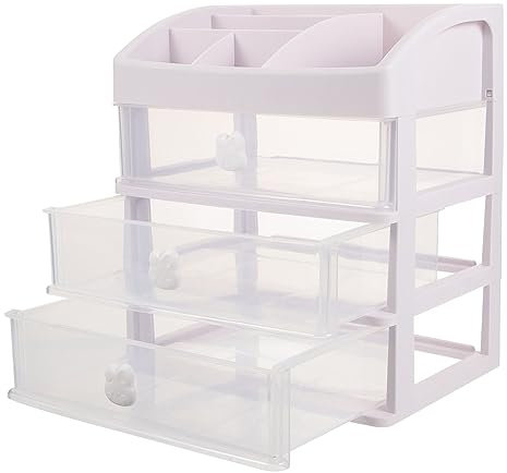 LIFKOME Multifunktionale Aufbewahrungsbox Für Schreibtisch Und Kosmetik Niedlicher Cartoon-stil Stufiger Organizer Für Bürobedarf Und Schminkartikel Für Badezimmer Und Schlafzimmer