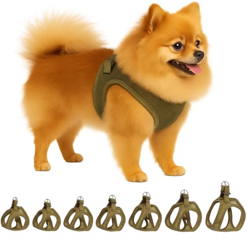 Hund Geschirr Step&Go Bento Khaki S 30-35cm 37-40cm