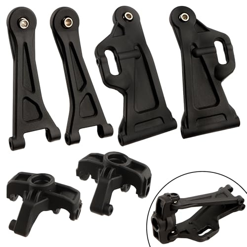 GDOOL Front Upper & Lower Suspension Arms 14210B & 14220B & Front Steering Block 14230B RC Car Replacement Spare Parts for H14BM 14210 JC14EP HP474 HP141S Trucks