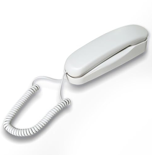 drburpily Telefono cordless con funzione di ricomposizione per casa e bagno Telefoni digitali ABS per banda larga in fibra ottica completa Telefono con cavo, B