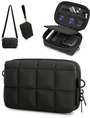 bagsmart Sacoche pour appareil photo numérique, housse de protection | Petite sacoche légère et étanche pour appareil photo Canon PowerShot/Sony DSCW800/DSCW830/GoPro