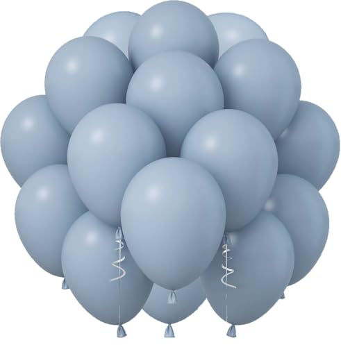 Luftballons Staubblaue, 50 Stück Latex Luftballons Retro Blau Ballons Staubig Blau Heliumballons Balloons Für Babyparty Baby Shower Gender Reveal Geburtstag Hochzeit 12 Zoll