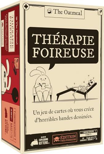 Asmodee - Therapie FOIREUSE par Exploding Kittens - 15 Min | Jeu de Société d’Ambiance Adulte – Jeu de Cartes Humoristique & Explicite - Soirées Entre Amis - 18+Ans - 3 à 8 Joueurs - FR