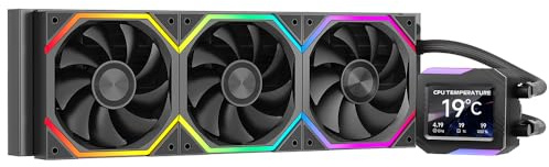 TZMRIT V2G Aio vattenkylning 360 mm med 2,8 tums IPS LCD-skärm, 240 x 320 upplösning, för AM4 AM5, för LGA 1851/1700/1200/115X (BK)