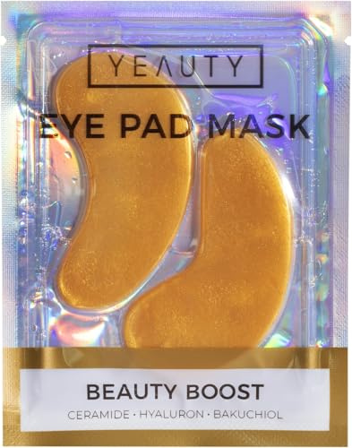 YEAUTY Beauty Boost Eye Pad, i cuscinetti per gli occhi super morbidi con il lussuoso siero anti-invecchiamento in ceramide, ialuronico e bakuchiolo riducono le occhiaie e leviga la zona degli occhi