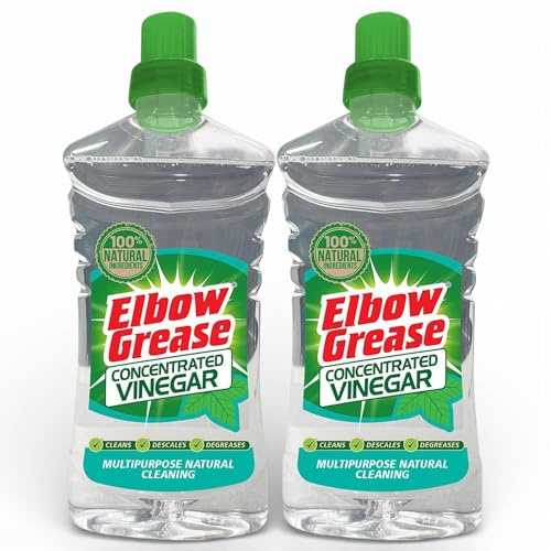 2 x 750ml Elbow Grease Concentrated VINEGAR CLEANER - Multipurpose Natural Cleaning Solution – Cuts Grease, Removes Limescale & Descale Build-Up – Ideal for Kitchens, Bathrooms & Hard Surfaces