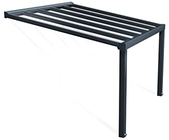 Canopia by Palram Pergola Stockholm 340 x 370 cm in Alluminio e Policarbonato, Moderna ed Elegante, per Coprire una Terrazza Tutto L'anno (grigio)