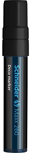 SCHNEIDER Kreidemarker Maxx 260, Breite 5-15 mm, Schwarz, 3 Stück