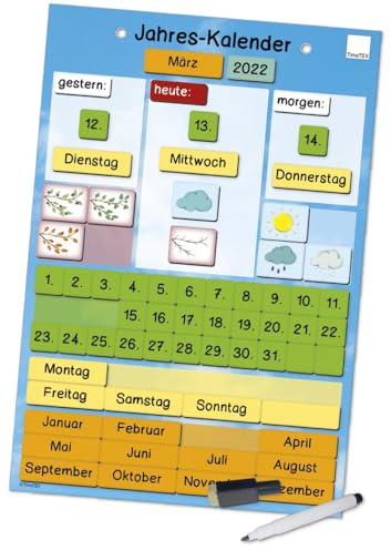 TimeTEX Calendario annuale magnetico, ca. 28 x 41 cm