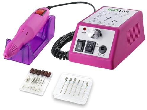 Elektrische Nagelfeile Fräser Fußpflegegerät Set für die Hand und Fußpflege | Hornhautentferner Set zur Maniküre Pediküre mit Diamantschleifer und elektrischen Nagelfräser für Hände und Füße