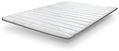 SonnoMATTRESS Topper Vissoft Aloe Vera Basic 135x190x3cm – Acolchado con Espuma Memory Foam y Fibra Suave, Tejido Aloe Vera Transpirable y Antialérgico, Mejora el Confort y alarga la Vida del colchón