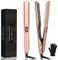 Lisseur Cheveux Professionnel Fer à Lisser 2 en 1 Lisseur Boucleur Céramique Plaque Cheveux pour Cheveux épais Bouclés et Longs, Hair Straightener à Température Réglable 120°C-230°C avec écran LED