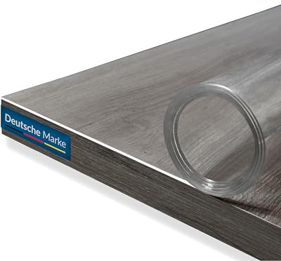 TEXMAXX pellicola trasparente per tavolo 2 mm con bordo dritto | Made in Germany - protezione tavolo pvc in diverse misure - pellicola protettiva tavolo - 65 cm x 115 cm