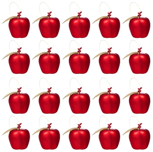 BESPORTBLE Christmas Ornaments for Tree: 24Pcs Shatterproof Xmas Tree Baubles Christmas Apples Decorations for Xmas Holiday Wedding Party