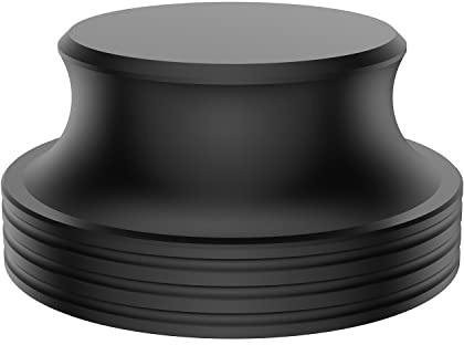 Brollitest Skivpuck på 404 g, diameter upp till 7 mm, av aluminium, för LP-/vinylskivspelare (svart)