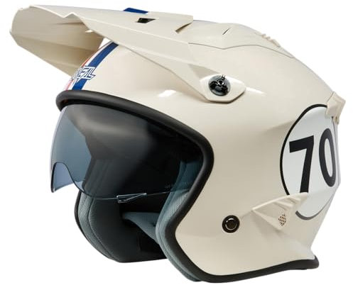 O'NEAL | Motorradhelm | Enduro Adventure Street | ABS-Schale, integrierte Sonnenblende | Volt Helmet Herbie V.24 | Erwachsene | Weiß Rot Blau| Größe XL