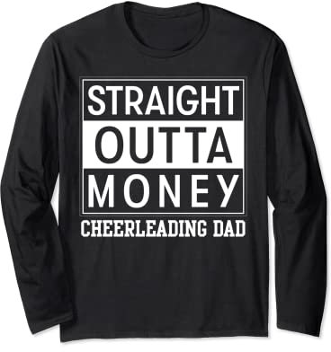 Cheerleading Dad Lustiger Vatertag Cheerleader Spruch Langarmshirt