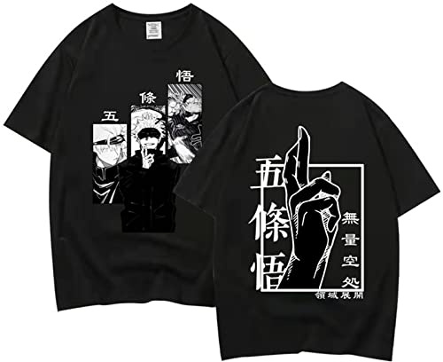 zhedu Camiseta De Manga Japonesa Satoru Anime Camisetas De Manga Corta De Regalo para Niñas Y Niños, Camisetas De Gran Tamaño (S,Color 01)