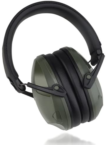 SIANKO Taktisches Headset Gehörschutz Rauschunterdrückung Ohrenschützer Schallunterdrückung Kopfhörer, für Schießen, Airsoft, Jagd, Paintball, Arbeit, hinten hängend/kopfmontiert (A-Grün)