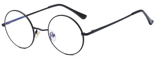 Ggpyyon Blaulichtfilter Brille Retro Runde Blue Light Blocking Glasses | Damen,Herren,Blockieren,Blaulicht,Computer brille